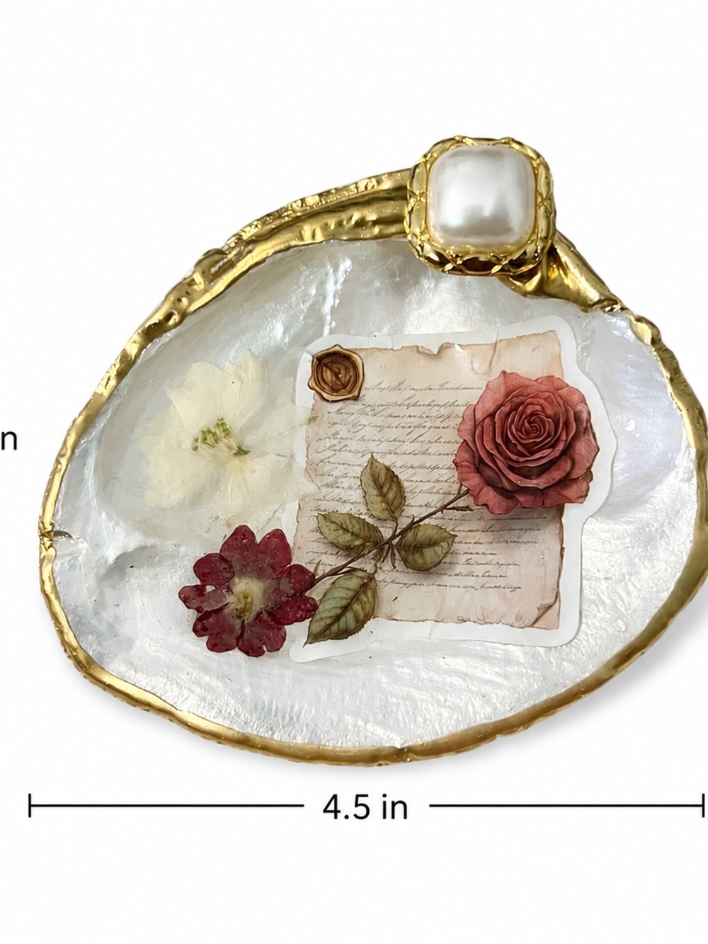 Handcrafted Ring Dish Rose Girly Vintage #y2k #oldmoney #vintage #art #decoupage